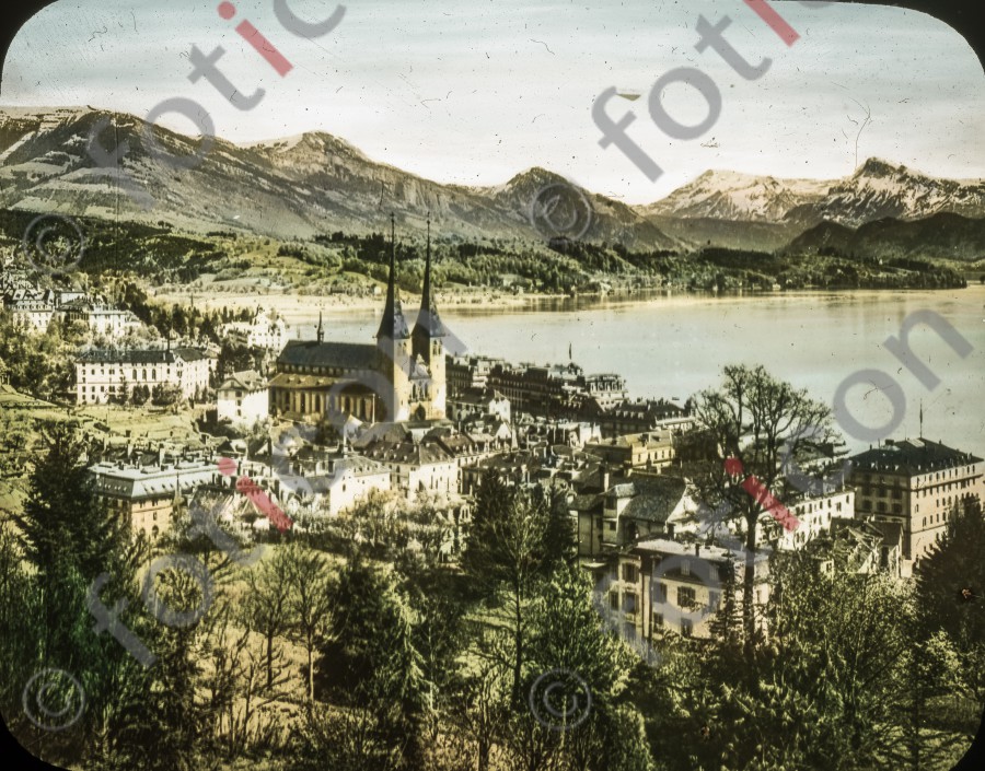 Blick auf Luzern | View of Lucerne - Foto foticon-simon-147-001.jpg | foticon.de - Bilddatenbank für Motive aus Geschichte und Kultur